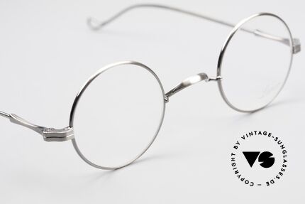 Lunor II 12 Kleine Runde Luxus Brille, altes, ungetragenes LUNOR Original der späten 90er, Passend für Herren und Damen