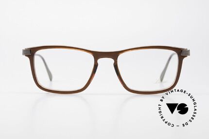Lunor Imperial Anatomic Titanium Brille 2012 Unisex, braune Acetat-Front mit veredelten Titanium-Bügeln, Passend für Herren und Damen