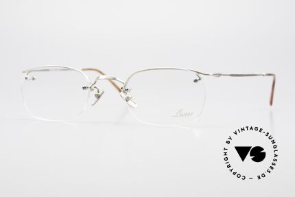 Lunor Classic One Halb Rahmenlose Vintage Brille, LUNOR = französisch für "Lunette d’Or" (Goldbrille), Passend für Herren und Damen