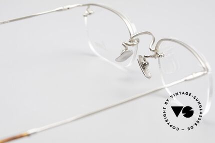 Lunor Classic One Halb Rahmenlose Vintage Brille, die orig. Lunor DEMOgläser sind beliebig ersetzbar, Passend für Herren und Damen