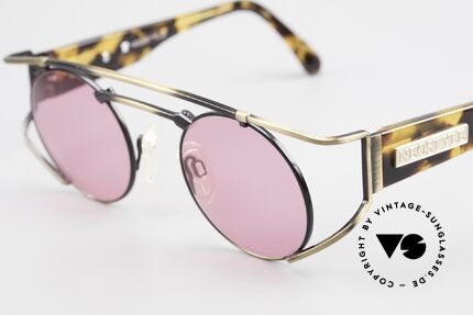 Neostyle Superstar 1 Steampunk Sonnenbrille Pink, Metallteile in einer Art "antik gold" / "burnt gold", Passend für Herren und Damen Neostyle Superstar 1 Steampunk Sonnenbrille Pink, Metallteile in einer Art "antik gold" / "burnt gold", Passend für Herren und Damen