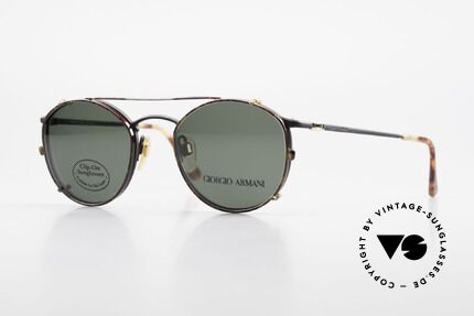 Giorgio Armani 132 Clip On Panto Sonnenbrille, zeitlose 80er/90er J. Giorgio Armani DesignerBrille, Passend für Herren Giorgio Armani 132 Clip On Panto Sonnenbrille, zeitlose 80er/90er J. Giorgio Armani DesignerBrille, Passend für Herren