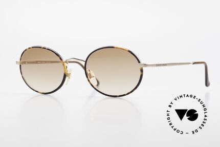Giorgio Armani 235 Ovale Vintage Sonnenbrille, ovale vintage Giorgio Armani Sonnenbrille der 1980er, Passend für Herren und Damen