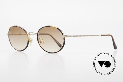 Giorgio Armani 235 Ovale Vintage Sonnenbrille, goldene Fassung mit Windsor-Ringen in "Schildpatt", Passend für Herren und Damen