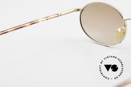 Giorgio Armani 192 Vintage Sonnenbrille Oval 80er, die Fassung (in Gr. 50-18) ist auch optisch verglasbar, Passend für Herren und Damen