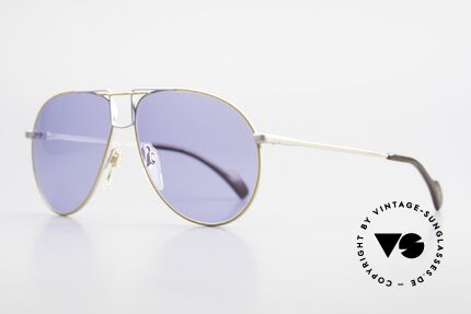 Metzler 0878 80er En Vogue Sonnenbrille, bicolore Fassung in gold/silber (typisch für die 80er), Passend für Herren