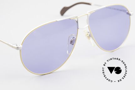 Metzler 0878 80er En Vogue Sonnenbrille, blauen Gläser (100% UV) sind beliebig austauschbar, Passend für Herren
