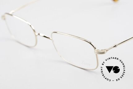 Lunor XV 321 Eckige Titanbrille Vergoldet, ungetragen (wie alle unsere edlen Lunor-Fassungen), Passend für Herren und Damen