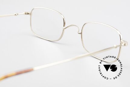 Lunor XV 321 Eckige Titanbrille Vergoldet, Größe: small, Passend für Herren und Damen