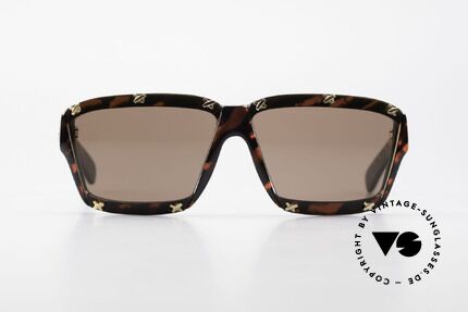Paloma Picasso 3702 Vintage Sonnenbrille Original, spektakuläre Form mit temperamentvollen Muster, Passend für Damen