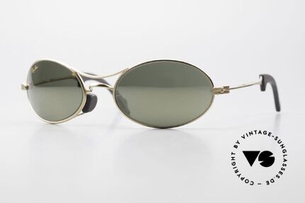 Ray Ban Orbs 9 Base Oval Gold Mirror B&L USA Brille, futuristische Sportbrille von Ray Ban; Modell W2307, Passend für Herren