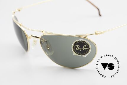 Ray Ban Deco Metals Wrap Alte Bausch Lomb Ray-Ban USA, legendäre B&L G15 Mineralgläser; 100% UV Prot., Passend für Herren und Damen