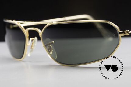Ray Ban Fugitives Hexagon 90er Ray-Ban Bausch Lomb B&L, ideale Passform durch Krümmung; Glas-Gr. 61mm, Passend für Herren
