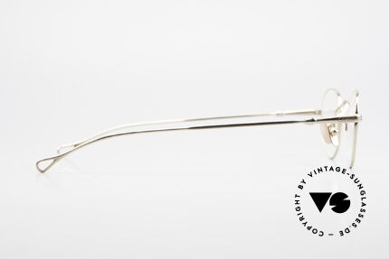 Lunor V 107 Metallbrille Herren Vergoldet, natürlich ungetragen und mit den Titan-Nasenpads, Passend für Herren