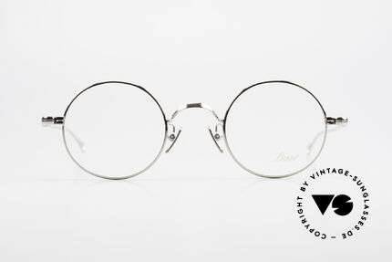 Lunor V 110 Vintage Brille Rund Platinum, LUNOR = ehrliches Handwerk mit Liebe zum Detail, Passend für Herren und Damen