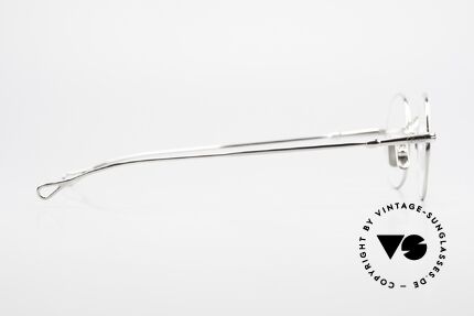 Lunor V 110 Vintage Brille Rund Platinum, natürlich ungetragen und kostspielig platin-plattiert, Passend für Herren und Damen