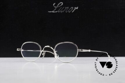 Lunor V 103 Zeitlose Vintage Brille Platin, Größe: small, Passend für Herren und Damen