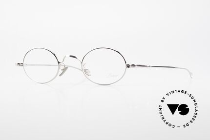 Lunor V 100 Ovale Vintage Brille Platin, LUNOR = ehrliches Handwerk mit Liebe zum Detail, Passend für Herren und Damen