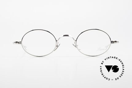 Lunor V 100 Ovale Vintage Brille Platin, ohne große Logos; stattdessen mit zeitloser Eleganz, Passend für Herren und Damen