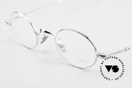 Lunor V 100 Ovale Vintage Brille Platin, aus der 2011er Kollektion in altbekannter Qualität, Passend für Herren und Damen