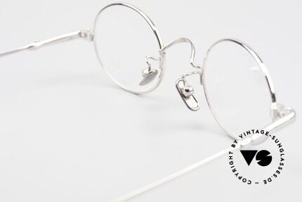 Lunor V 100 Ovale Vintage Brille Platin, Größe: medium, Passend für Herren und Damen