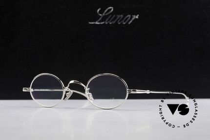 Lunor V 100 Ovale Vintage Brille Platin, Größe: medium, Passend für Herren und Damen