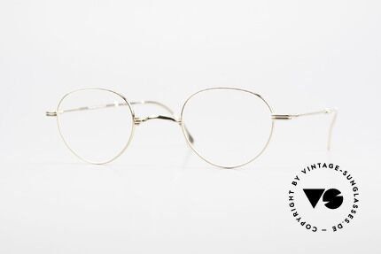 Lunor XXV Folding 03 Lunor Faltbrille Panto Gold, alte Lunor Faltbrille, Modell XXV 03 in Größe 40/22, Passend für Herren und Damen