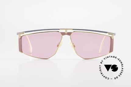 Cazal 235 Pinke Titanium Vintage Brille, Titanium-Rahmen wiegt nur 18g (hoher Tragekomfort), Passend für Herren und Damen