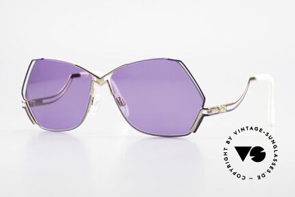 Cazal 226 Vintage Sonnenbrille Damen, außergewöhnliche, fünfeckige CAZAL Designerbrille, Passend für Damen