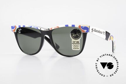 Ray Ban Wayfarer II Olympia Brille 1992 Barcelona, Ray Ban Sonnenbrille zu den Olympische Spielen '92, Passend für Herren und Damen