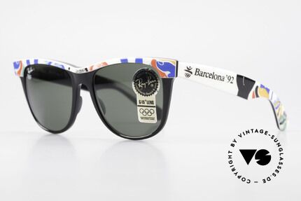 Ray Ban Wayfarer II Olympia Brille 1992 Barcelona, sehr seltene Sport Olympia Edition "Barcelona 1992", Passend für Herren und Damen