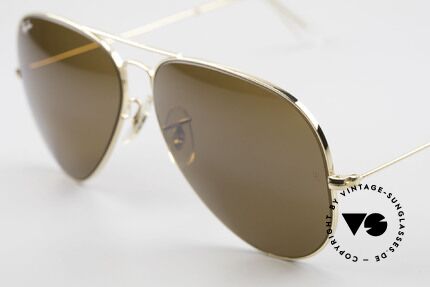 Ray Ban Large Metal II Alte B&L USA Sonnenbrille, goldene Fassung mit B&L Gläsern in B-15 braun, Passend für Herren Ray Ban Large Metal II Alte B&L USA Sonnenbrille, goldene Fassung mit B&L Gläsern in B-15 braun, Passend für Herren