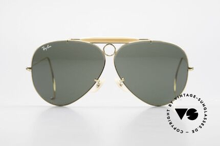 Ray Ban Shooter Sport Sonnenbrillen Klassiker USA, Piloten-Sonnenbrille der 80er Jahre in Gr. 62-14, Passend für Herren