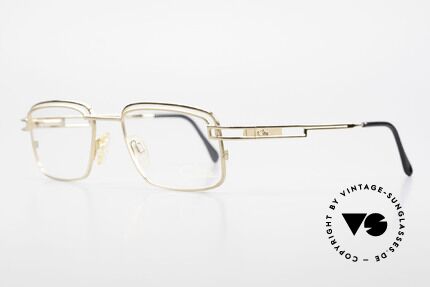 Cazal 778 90er Cazal Fassung Vergoldet, markant, eckiges Design und Hart-VERGOLDET, Passend für Herren und Damen