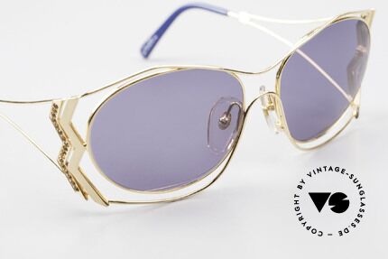Paloma Picasso 3707 90er Sonnenbrille Vergoldet, KEINE retro Sonnenbrille; ein vintage 90er Original, Passend für Damen