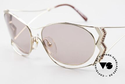 Paloma Picasso 3707 90er Sonnenbrille Mit Strass, ungetragenes Modell mit original Etui von Picasso, Passend für Damen