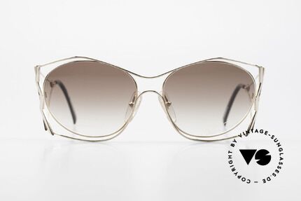 Paloma Picasso 3707 Vergoldete 90er Brille Kristall, verspielt und elegant zugleich; einfach zauberhaft, Passend für Damen