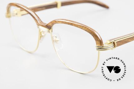 Cartier Malmaison Diego A. Maradona Holzbrille, KEINE Retrobrille, sondern ein Original von 1990, Passend für Herren und Damen