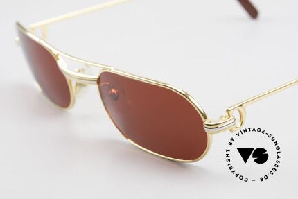 Cartier MUST LC - M 80er Luxus Sonnenbrille 3D Rot, neue CR39-Kunststoff-Gläser in knalligem "3D-rot", Passend für Herren und Damen