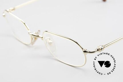 Cartier Orfy - M 90er Luxusbrille Eckig Unisex, 22kt vergoldete Metall-Fassung in Größe 50-21, 140, Passend für Herren und Damen