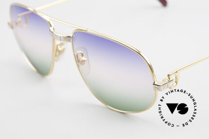 Cartier Romance Santos - L Luxus Vintage Sonnenbrille, 22kt vergoldete Fassung (wie alle alten Cartier Brillen), Passend für Herren Cartier Romance Santos - L Luxus Vintage Sonnenbrille, 22kt vergoldete Fassung (wie alle alten Cartier Brillen), Passend für Herren