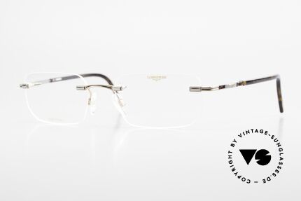 Longines 4238 90er Randlosbrille Pure Titan, randlose 90er Brille v. Longines, Pure Titan Herrenbrille, Passend für Herren
