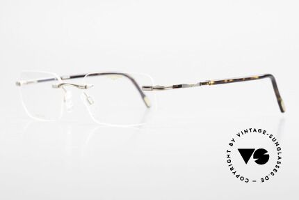 Longines 4238 90er Randlosbrille Pure Titan, ein zeitloses altes Original in titan/gold und schildpatt, Passend für Herren