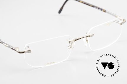 Longines 4238 90er Randlosbrille Pure Titan, die orig. DEMOgläser können beliebig getauscht werden, Passend für Herren