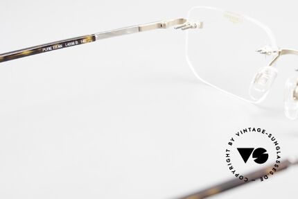 Longines 4238 90er Randlosbrille Pure Titan, Größe: medium, Passend für Herren