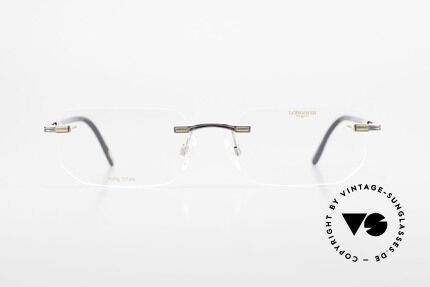 Longines 4238 Randlose 90er Brille Herren, komplette Fassung mit vielen kleinen Qualitäts-Details, Passend für Herren