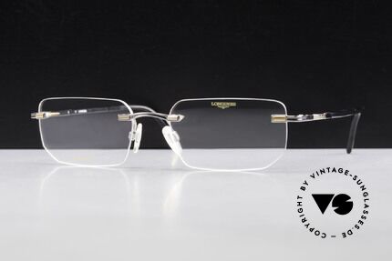Longines 4238 Randlose 90er Brille Herren, die geflügelte Sanduhr als Longines-Logo auf den Bügeln, Passend für Herren