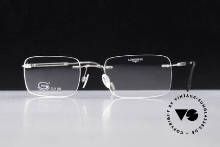 Longines 4367 Randlose Brille Polarisierend, Sonnen-Clip mit POLARisierenden Gläsern (100% UV), Passend für Herren