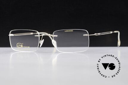 Longines 4367 Polarisierende Brille Randlos, Sonnen-Clip mit POLARisierenden Gläsern (100% UV), Passend für Herren