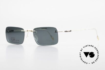 Longines 4367 Polarisierende Brille Randlos, die geflügelte Sanduhr als Longines-Logo auf den Bügeln, Passend für Herren